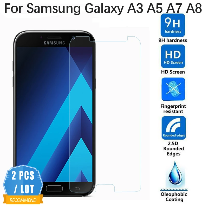 Для samsung Galaxy A3578 2015 2016 2017 защита экрана закаленное стекло HD Ясно Защитная пленка