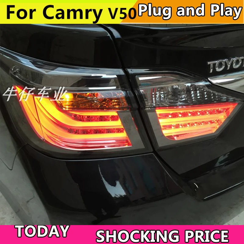 Doxa автомобильный Стайлинг для Toyota Camry V50 задний светильник s 2012- Camry светодиодный задний светильник Aurion задний фонарь DRL+ тормоз+ Парк+ сигнал