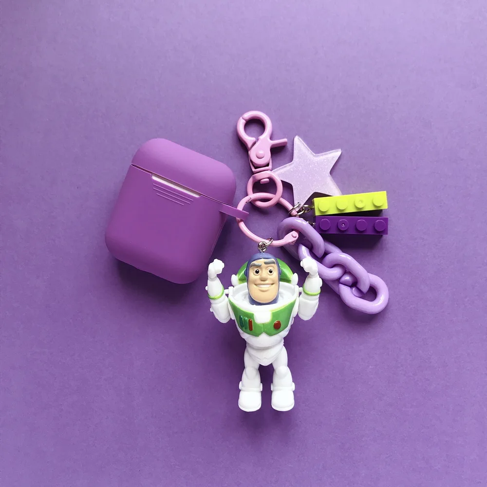 Toy Story's Woody Buzz Lightyear защитный силиконовый Bluetooth беспроводной чехол для наушников Apple Airpods 1 2 Чехол с брелком