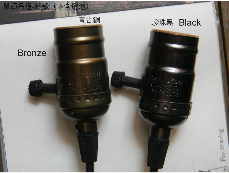Lamp Holder Bronze 40 Вт винтажная лампа Эдисона, E27 ретро светильник лампа накаливания A19, G80, G95, ST64, T10, T185, T225, T300, T45, A19, ST58 - Цвет: Lamp Holder Bronze