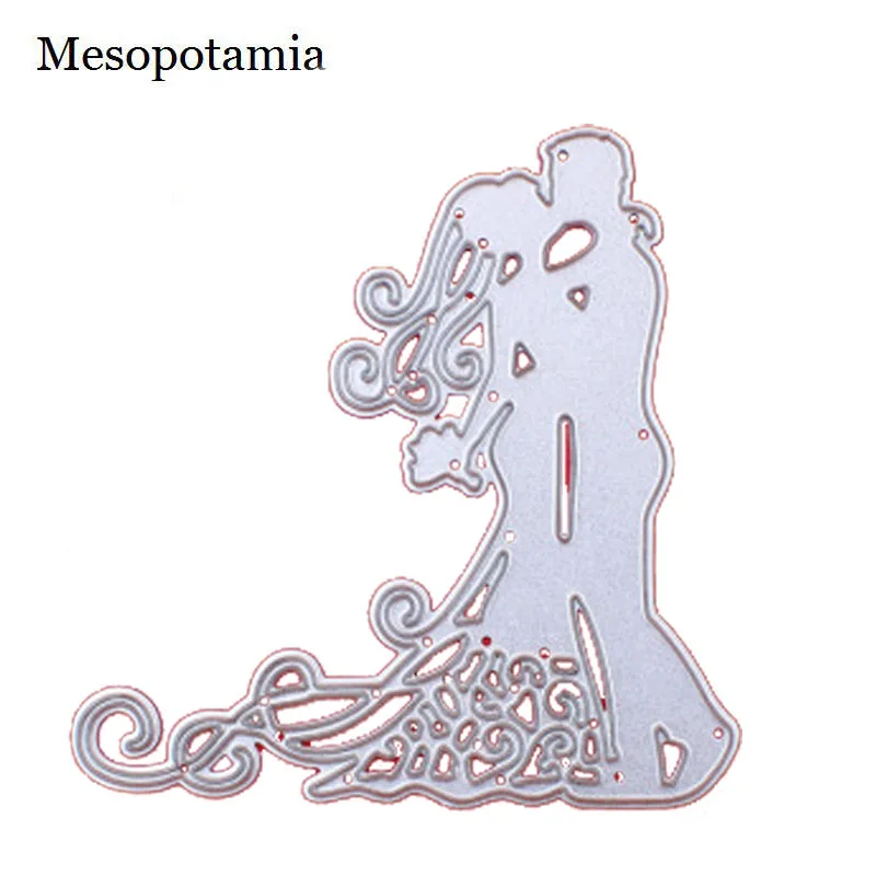 DIY Скрапбукинг альбомы рельефа большая умирает Резка любовь Свадебный поцелуй