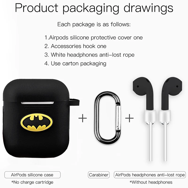 Мягкий силиконовый чехол для AirPods 2 мультяшный беспроводной Чехол для наушников для Apple AirPods/i9S/i10/i12/i13/i20/i30 Tws