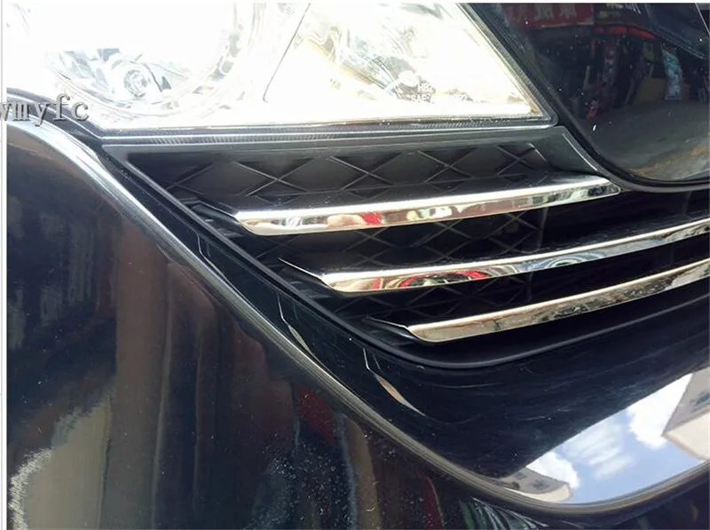 4 шт. для Honda CRV CR-V 2007 2008 2009 2010 2011 Высококачественная передняя решетка из нержавеющей стали вокруг отделки гоночных Грилей