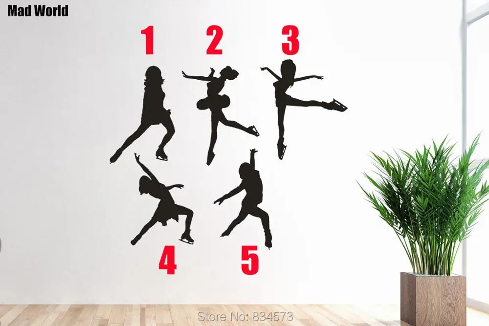 Mad во всем мире платье с коротким и широким подолом льда конькобежный спорт Wall Art