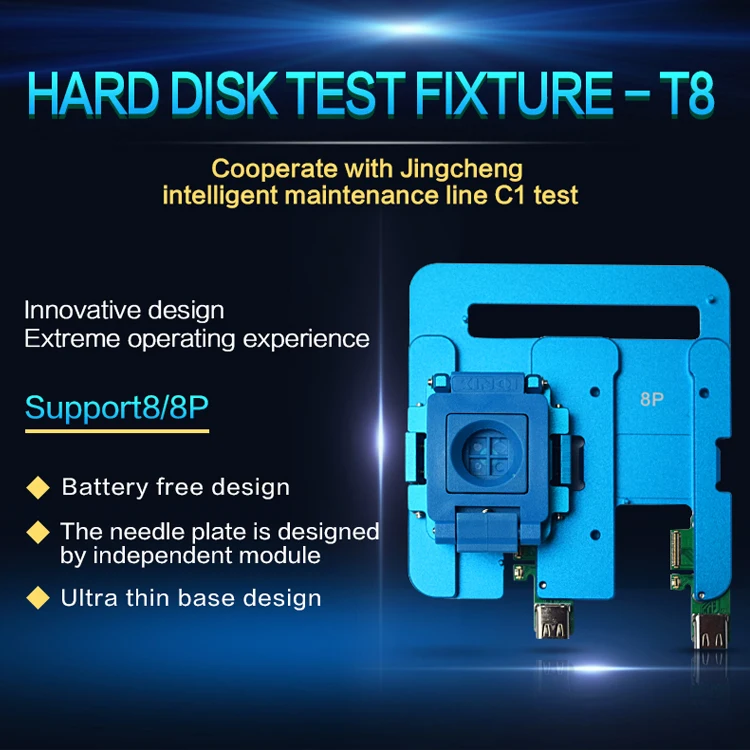 JC T7 T8 NAND испытательный модуль NAND Тест вспышки для iPhone 6S 6SP 7 7P 8 8P NAND ремонт логической платы