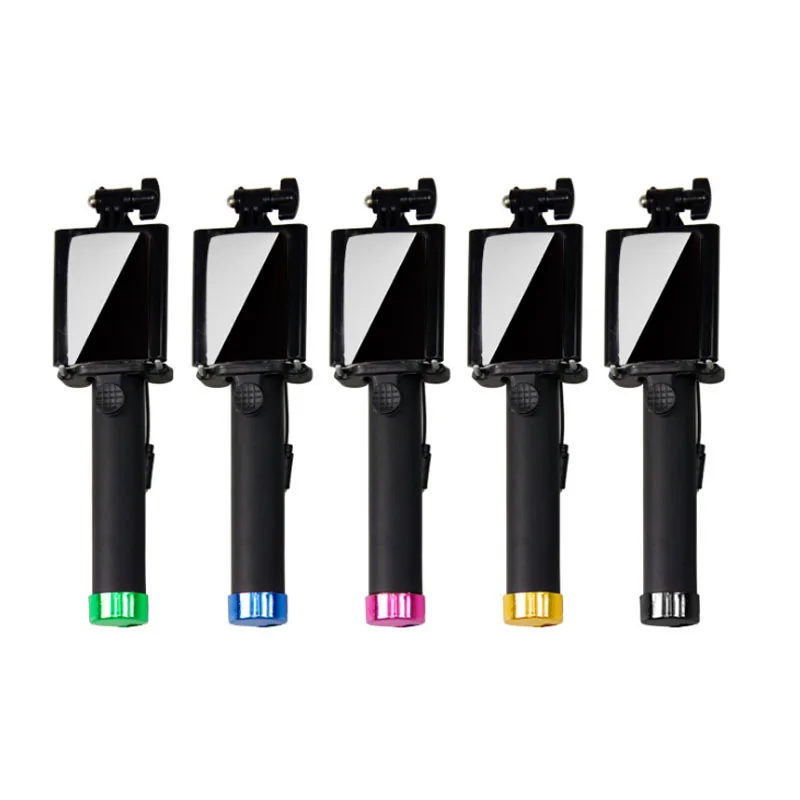 Eustak проводной ручной монопод для селфи с зеркалом мини Автоспуск iPhone 6 6S Plus Samsung