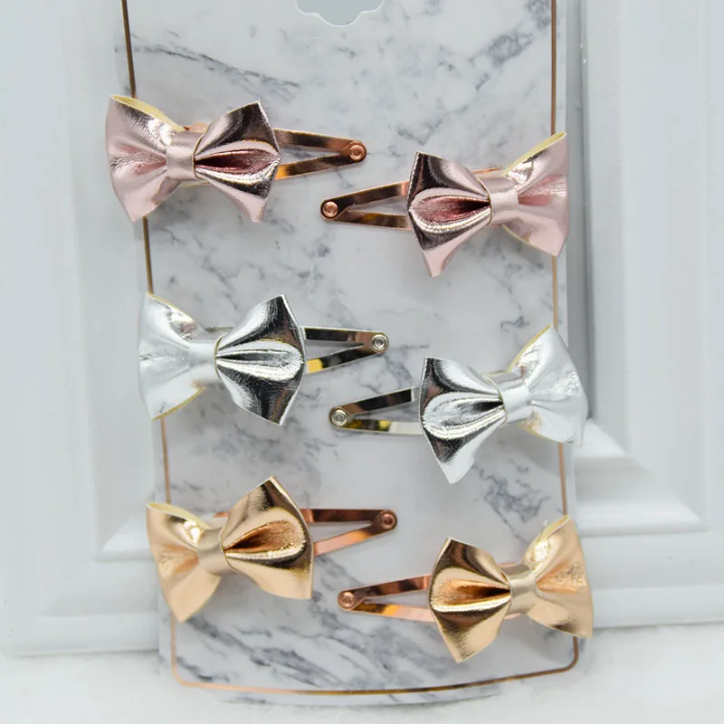 3 пар/упак. высокое качество из искусственной кожи заколки для дам прекрасные