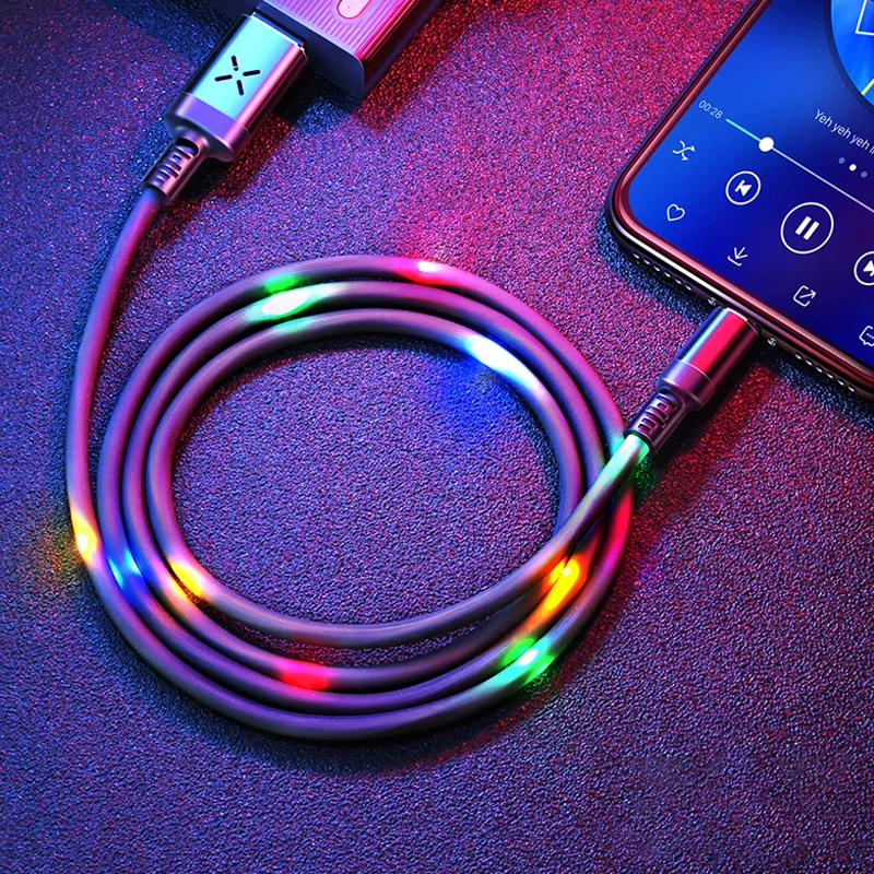 T-phox кабель USB для акустического управления быстрой зарядки танцевальный