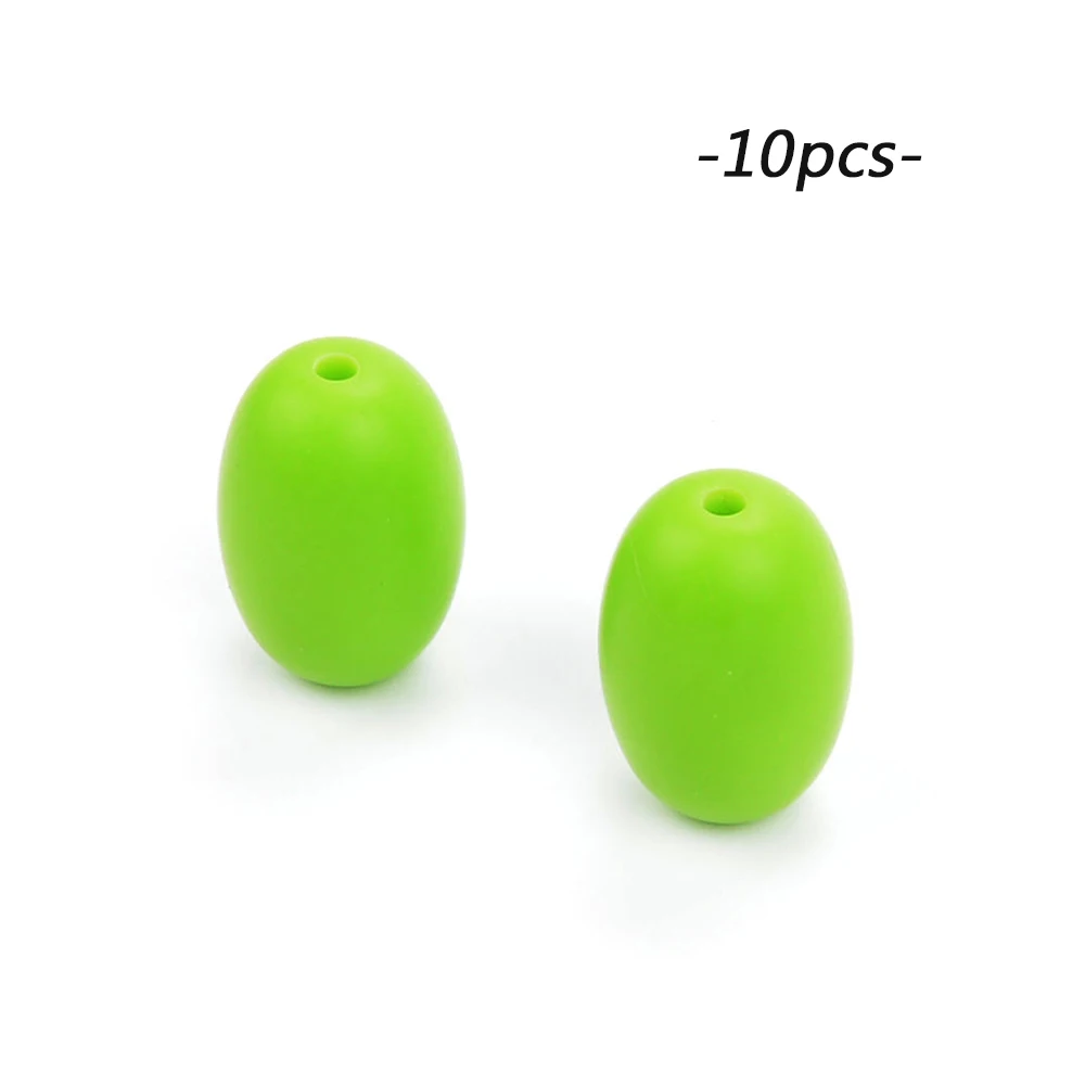 chartreuse LOFCA 10 шт./партия виноградный силиконовый бисер ребенок прорезывание зубов игрушечная еда класс силиконовый без бисфенола А жевательное ожерелье аксессуары для кормления - Цвет: chartreuse