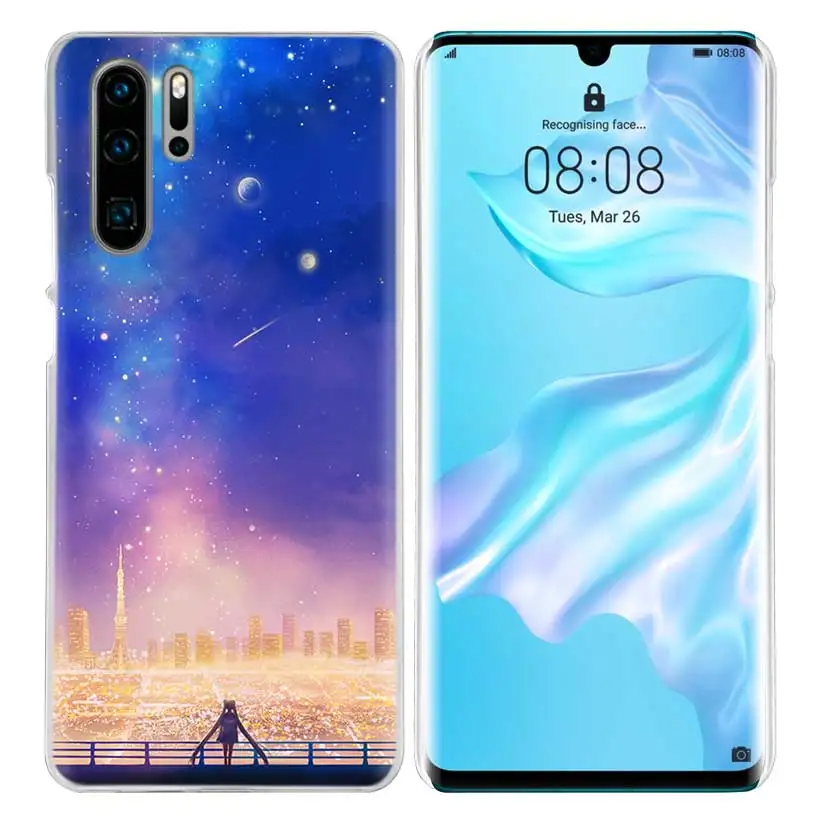 Чехол Sailor Moon Kawai для huawei P20 P30 P Smart Nova 4 3i P10 P9 P8 mate 10 20 lite Pro Mini, жесткий чехол для телефона из ПК, Новинка - Цвет: 01
