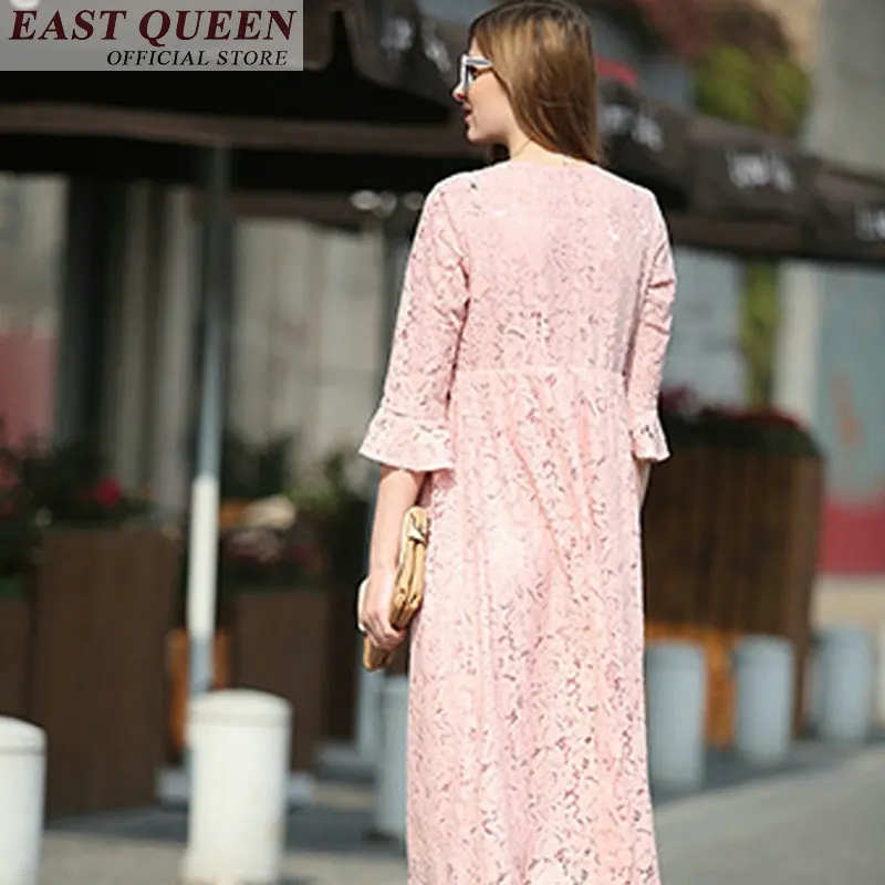 Женское кружевное летнее платье 2018 с О-образным вырезом открытые пляжные платья