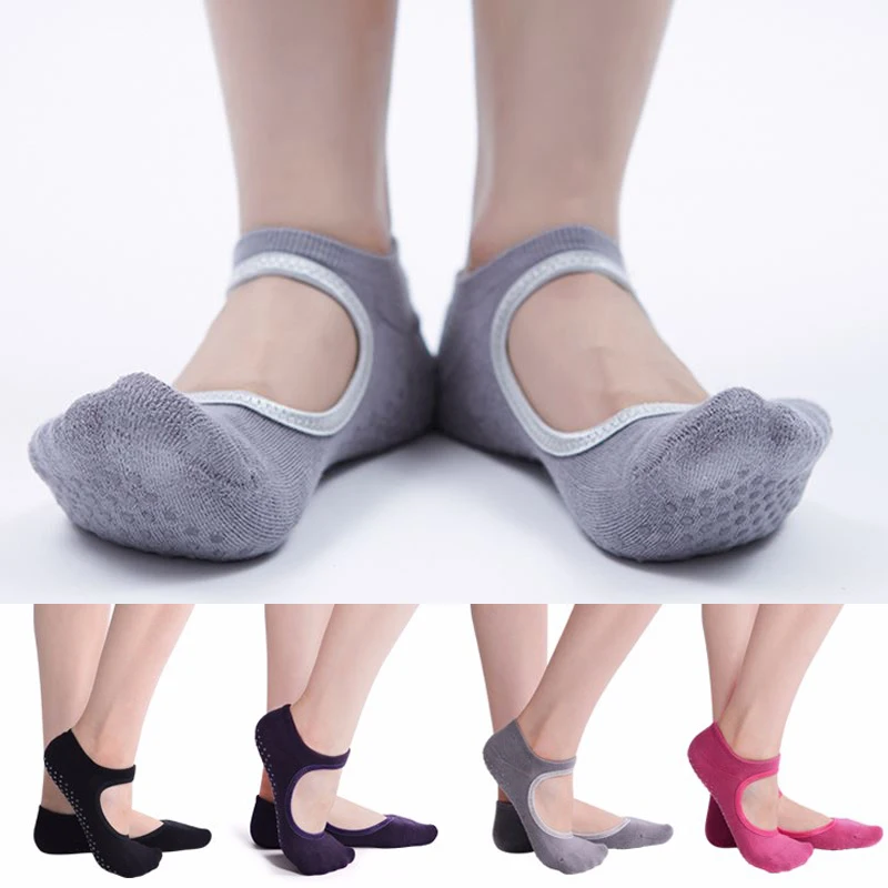 Professional non-slip yoga socks women Backless dance ballet fitness breathable sports Massage Pilates Female Socks |