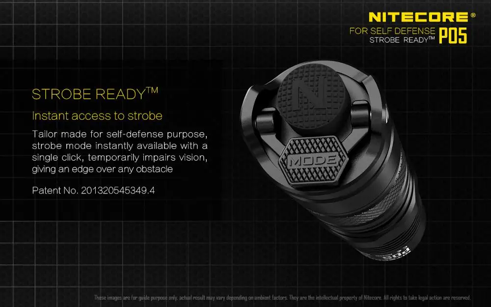 NITECORE P05 460 Люмен CREE XM-L2 U2 белый свет Шестерни правоохранительные военные ручная лампа фонарик