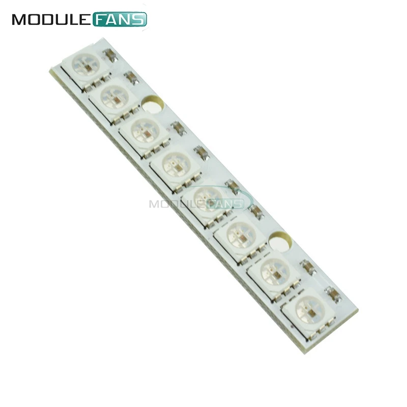 WS2812 WS 2811 5050 RGB СВЕТОДИОДНЫЙ модуль панели 5 в 8-бит Радужный светодиодный точный модуль 8 МГц AVR для Arduino макетной платы припоя колодки