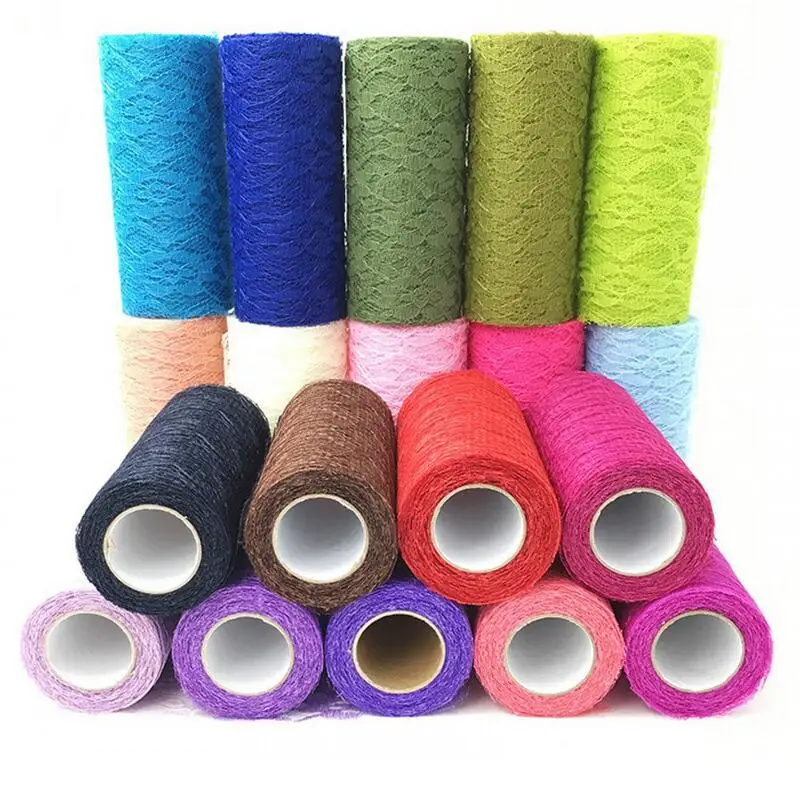 15 см 10 ярдов кружева тюль рулон ткани катушка юбка пачка упаковка для подарка на