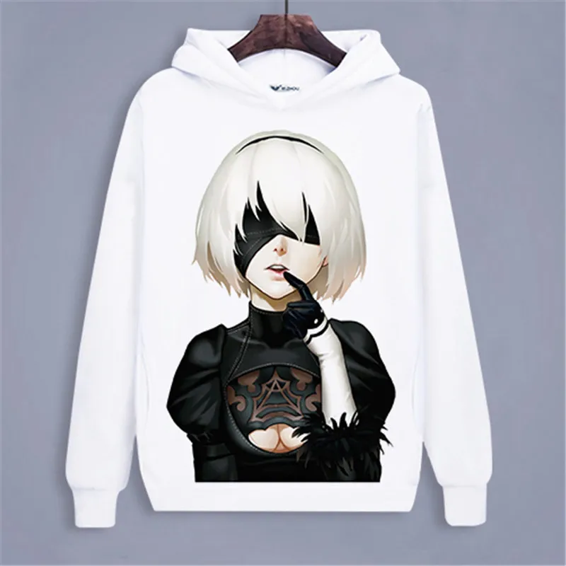 Толстовка с капюшоном и принтом 3D Game NieR Automata YoRHa No. 2 тонкие толстовки крутой