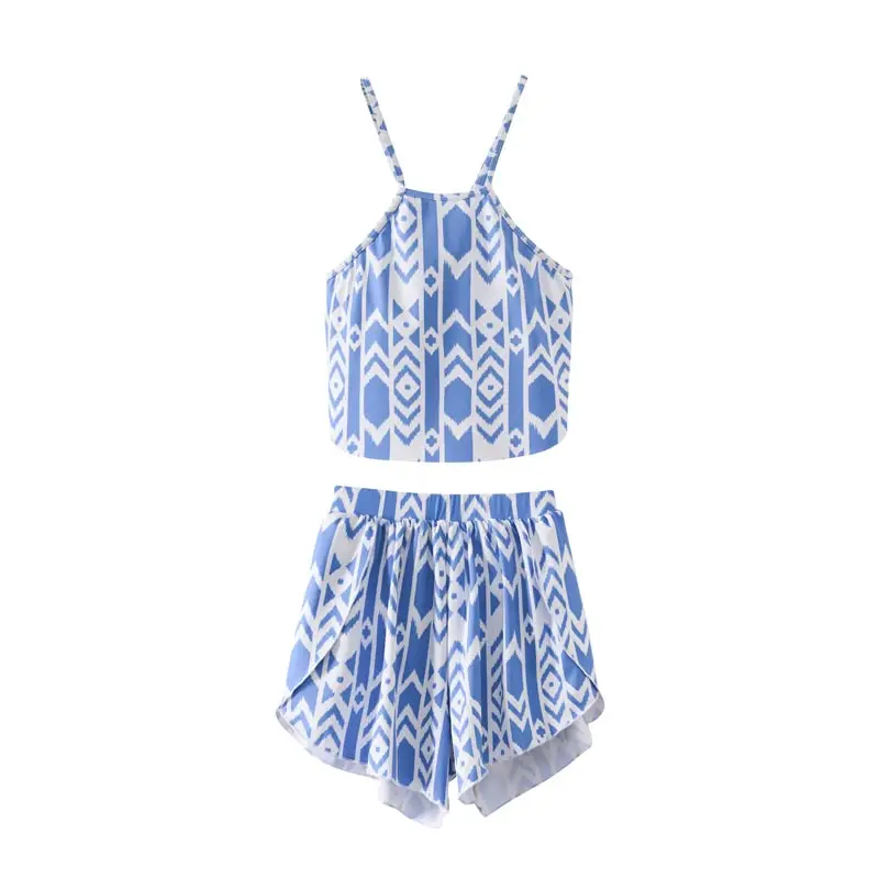 Бикини 2019 женский купальник с принтом танкини лямкой на шее пляжная одежда