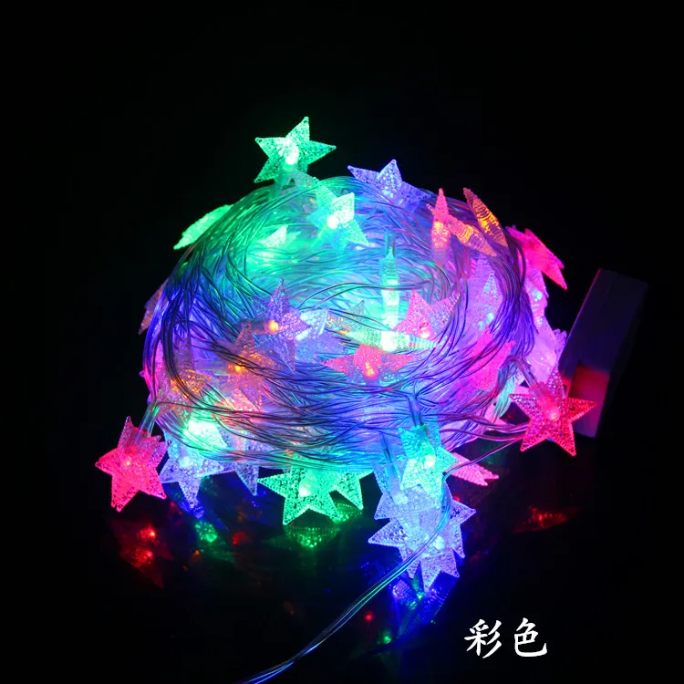 multicolor star 220 В, 10 м, 100 светодиодов, разноцветные огни для свадьбы, дня рождения, вечерние украшения, торжества, свадеб, мероприятий, вечерние, домашний декор, Рождество, led - Цвет: multicolor star