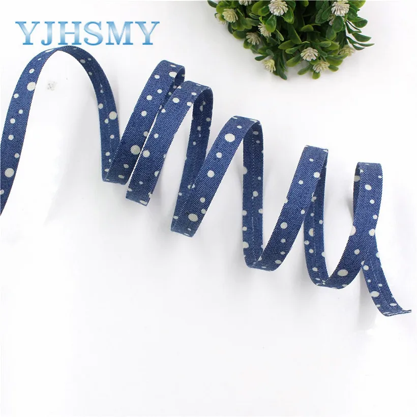 YJHSMY I-19413-983, 3/8 ''(10 мм), 5 ярдов Перемычка джинсовая Серия ткани, ленты ремесла лук кепки аксессуары и DIY украшения ручной работы - Цвет: I-19413-988