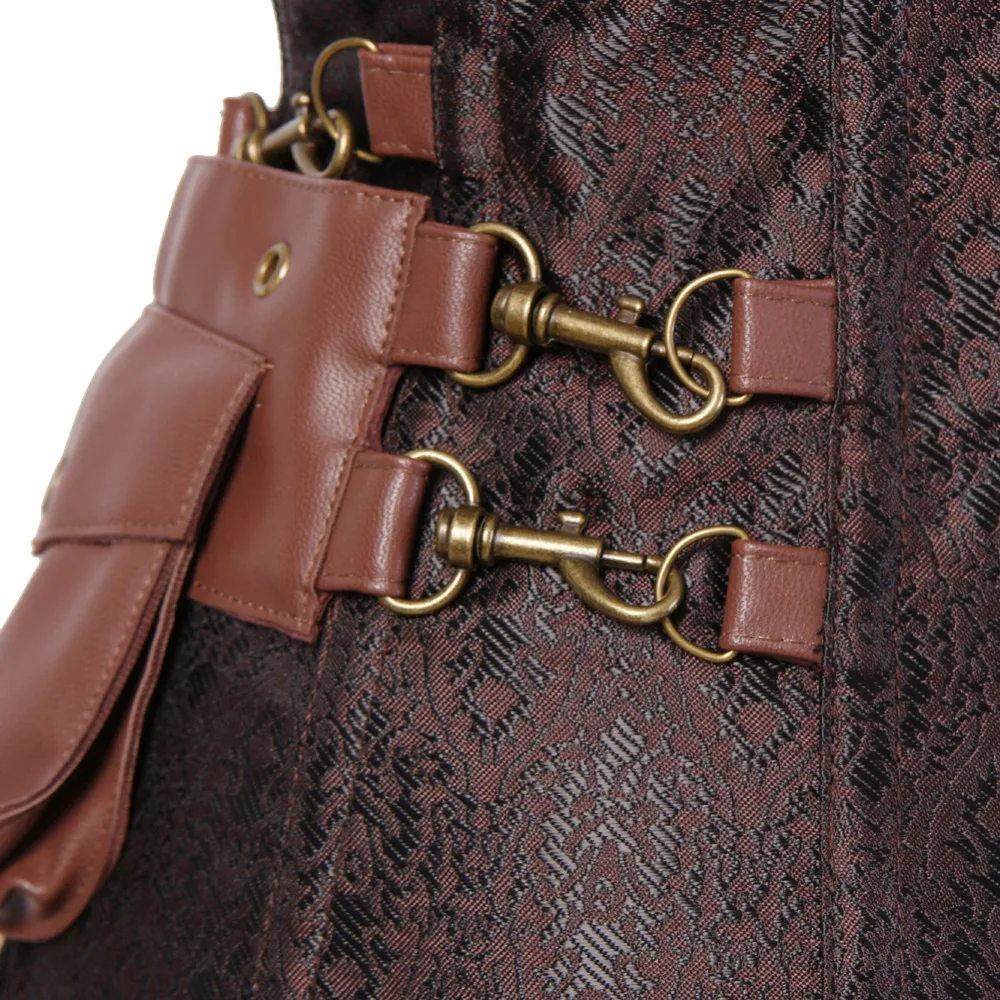 Готический корсет в стиле стимпанк сексуальная одежда для бурлеска на шнуровке