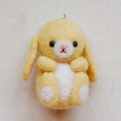 rabbit Продукт, шерстяной войлок, сделай сам, материал, сумка ручной работы, войлок, животные, наборы, Шиба-ину, Хаски, кролик, пудель, цепь для телефона - Цвет: rabbit