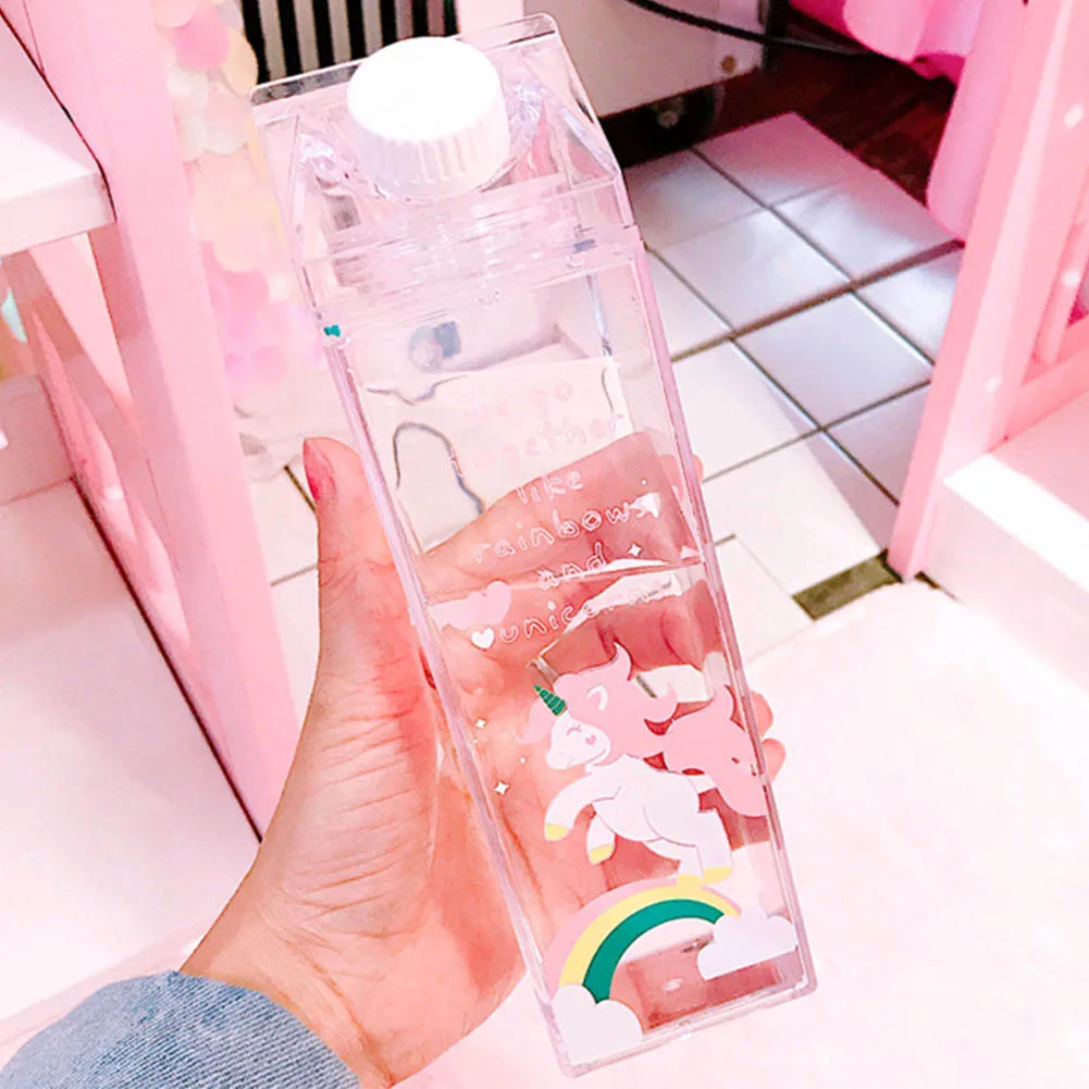 Милые девушки воды Bottlle мой контейнер для напитков Фламинго Единорог кофе грот бутылки молока для детей школы