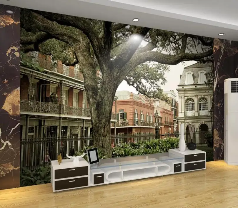 Пользовательские обои 3d стереоскопические на стенах HD дерево спальня гостиная
