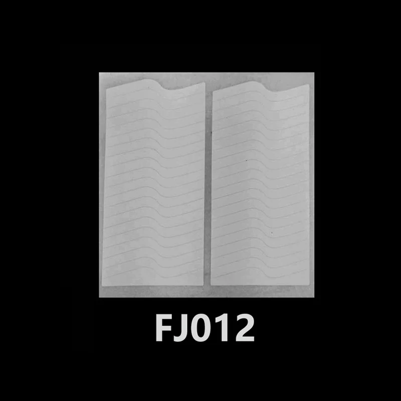 FJ012 Дизайн ногтей руководство трафареты для контуров Стикеры французский временный Маникюр виниловые наклейки формы инструмент для укладки волос 5 листов/lot дизайн ногтей салон - Цвет: FJ012