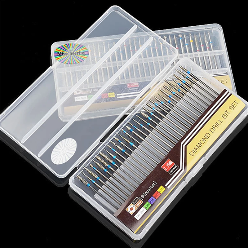 30 шт. фреза с алмазным напылением электрические сверла для ногтей Наборы