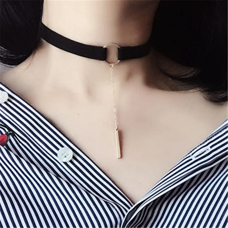 Трендовое сексуальное ожерелье-чокер в стиле панк готика Женская мода 2020