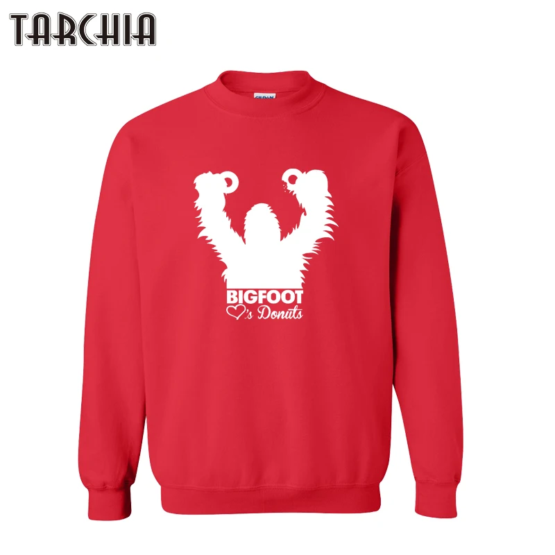 

TARCHIA Hoodies Fashion Casual Long Sleeves BIG FOOT Printed Men Crewneck Pullover Casual Sweatshirts & Hoodies Plus Size