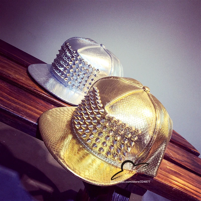 Кепка Bigbang с заклепками для мужчин и женщин бейсболка шипами в стиле панк рок хип