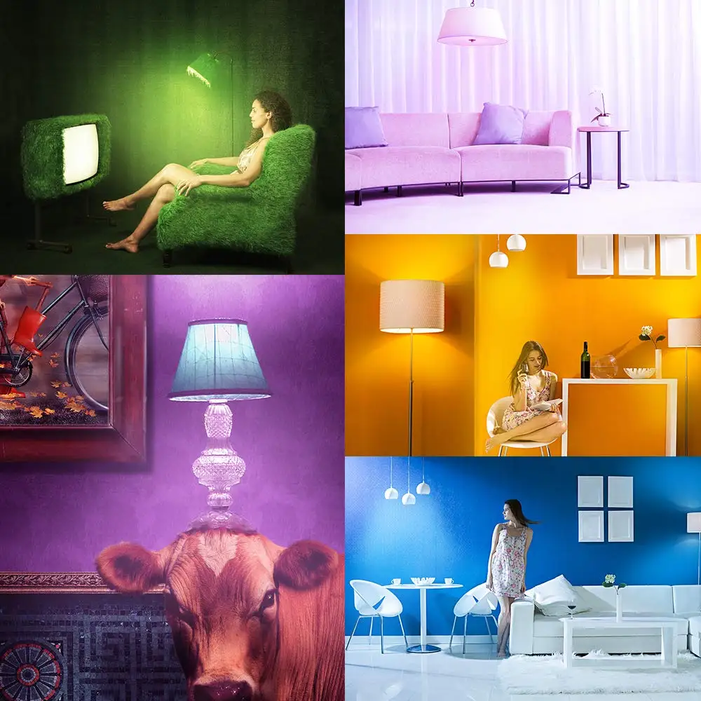 Светодиодная WiFi умная лампа совместима с Alexa и Google Assistant IFTTT e27 a19 RGB лампочкой не