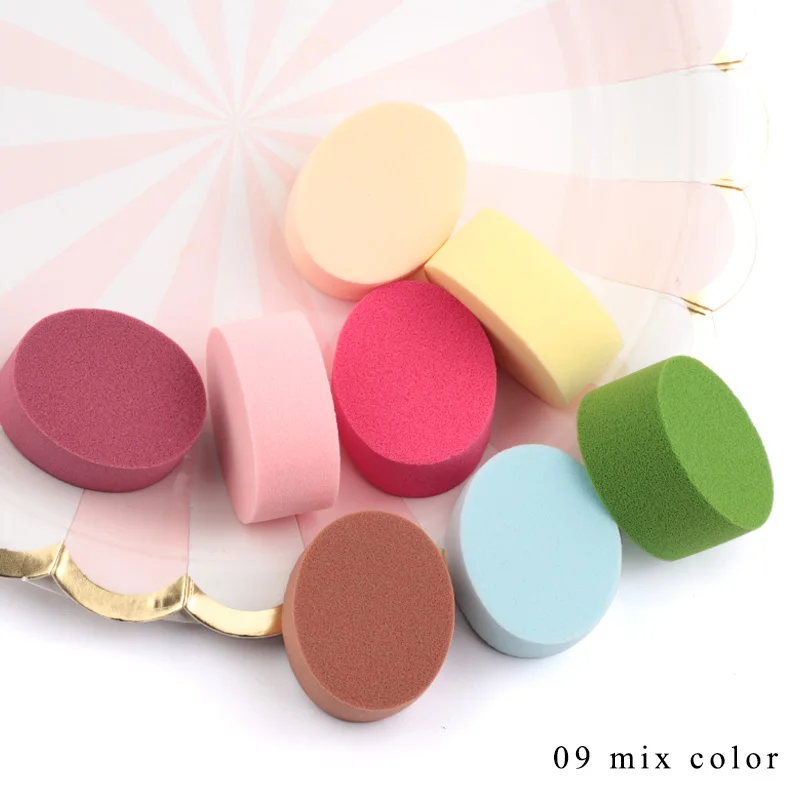 mixed color Овальная губка для макияжа, основа для макияжа, губка для макияжа, пудра, гладкая косметическая губка для макияжа, инструменты для красоты, подарки - Цвет: mixed color