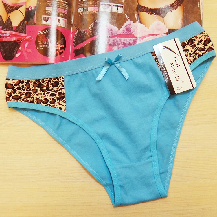Акция леопардовый Хлопок бикини короткие женские трусики растягивающиеся