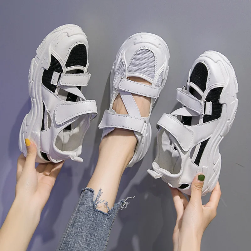 CYOSO/Женская обувь Новинка лета 2019 сандалии-гладиаторы на толстом каблуке женские