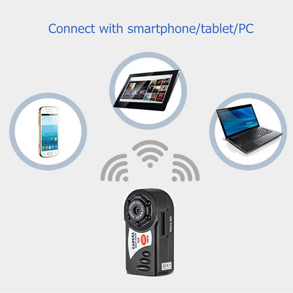 8 ГБ карта + Q7 беспроводная WIFI камера P2P видеорегистратор DVR ночное видение|Камеры