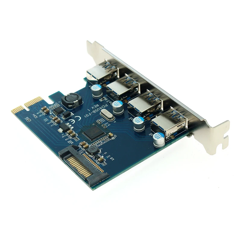 4 порта PCI-E к USB3.0 конвертер расширитель карты PCI-E Fresco FL1100 чипсет PCIE Плата расширения