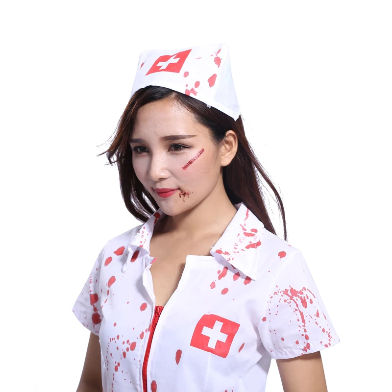 Костюм на Хэллоуин для взрослых женщин медсестер сексуальный кровавый ужас