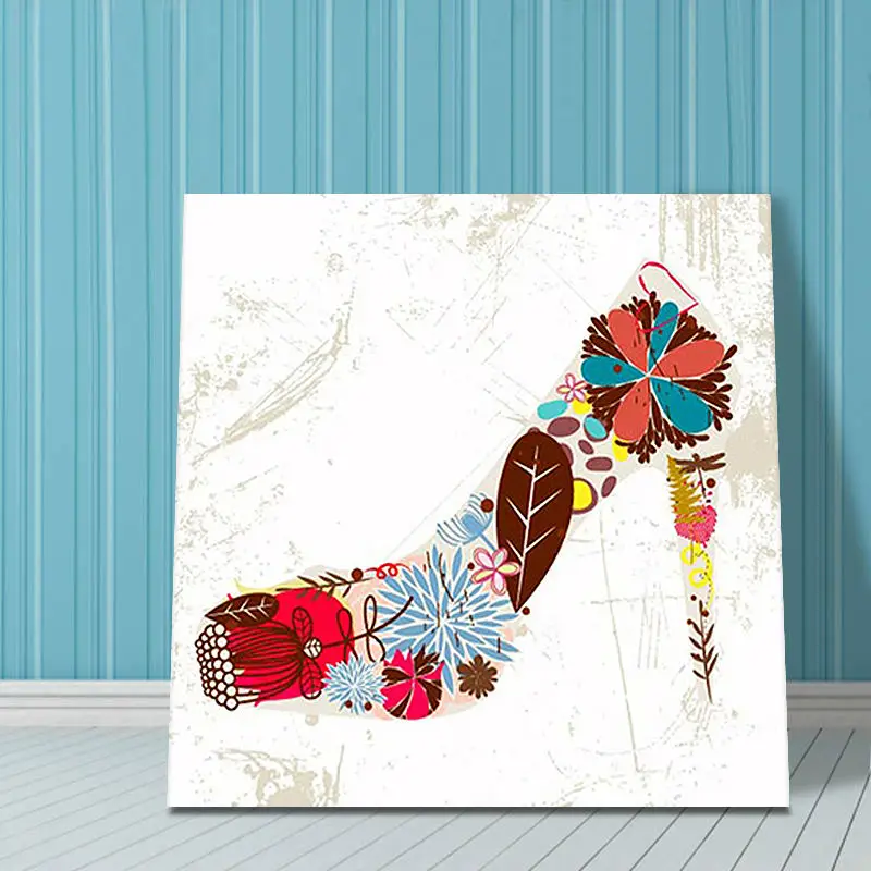 Diy картина маслом обувь на высоком каблуке Раскраска по номерам домашний декор