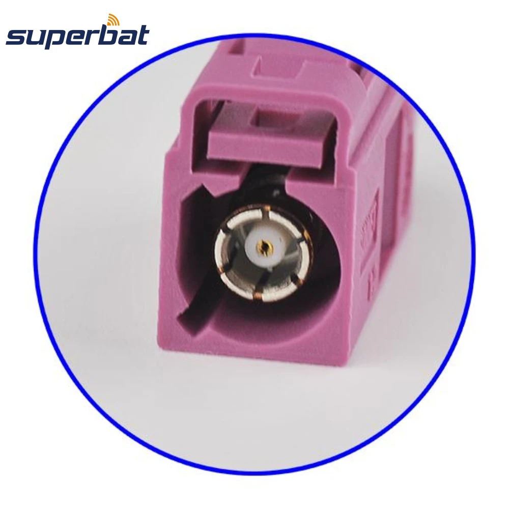 Superbat 10 шт. Fakra обжимной Джек Женский ключ код H фиолетовый RF разъем для