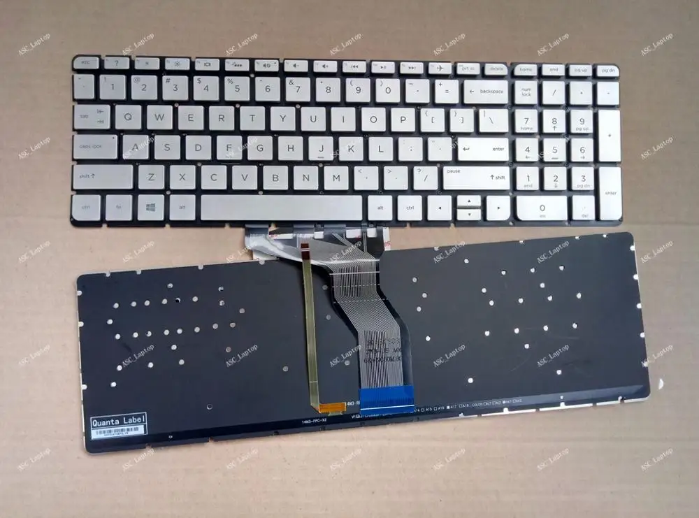 

New US Keyboard For HP Pavilion 17-g212cy 17-g213cy 17-g214cy 17-g196cy 17-g197cy 17-g198cy 17-g199cy Keyboar US Backlit Silver