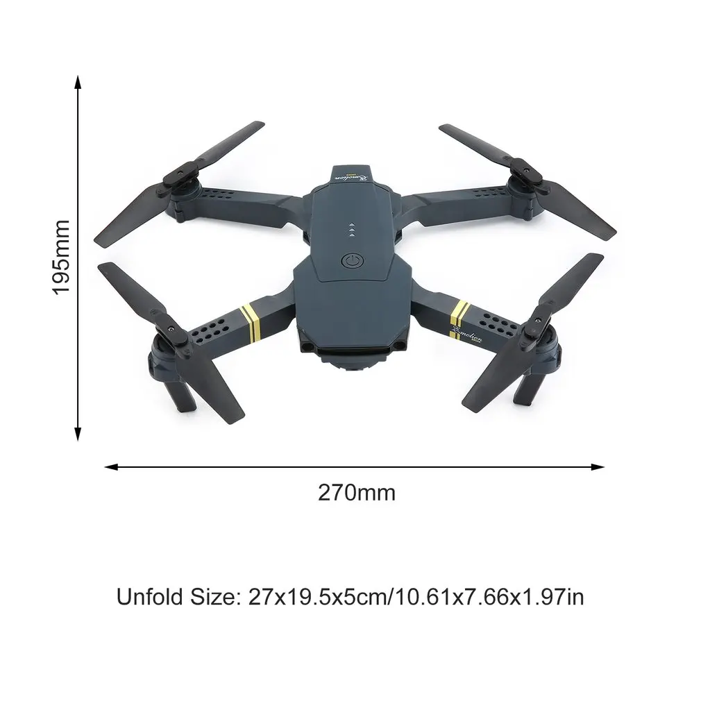 DJ-1 складной Радиоуправляемый Дрон 2.0MP широкоугольная камера удержание высоты Безголовый режим RC Квадрокоптер аэрофотокамера с 3 батареями