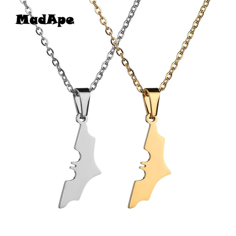Ожерелье MadApe из нержавеющей стали 316L с подвеской летучая мышь ожерелье животным