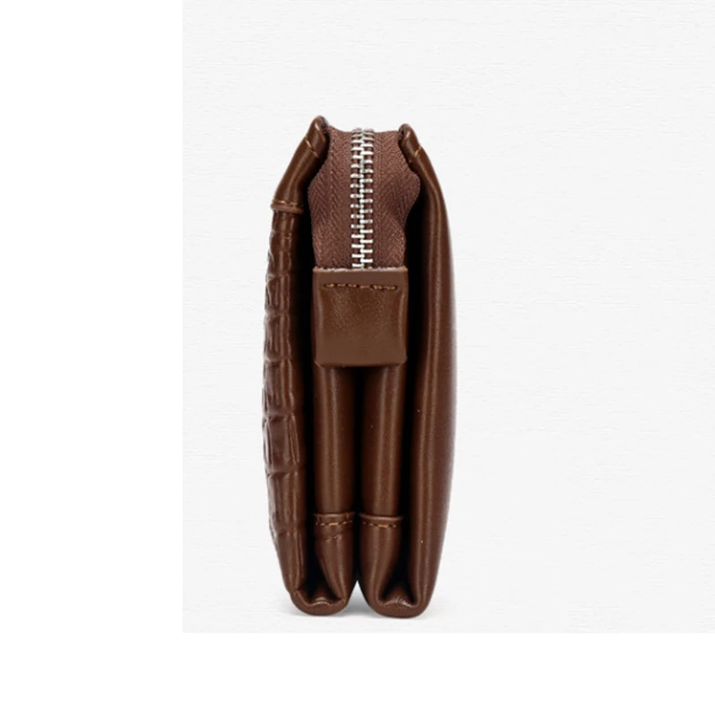 Мужской кошелек из коровьей кожи с тиснением под крокодила|Мужские кошельки| |