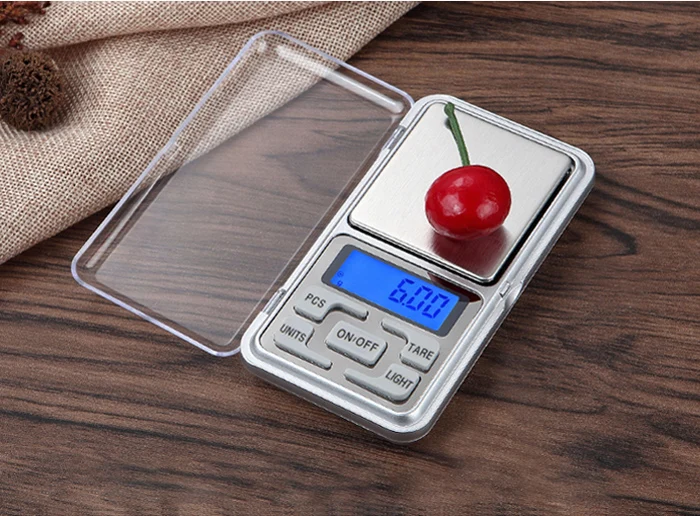 Мини цифровые весы 100/200/300/500g 0,01/0,1 г Высокая точность Подсветка Электрический карман для бриллиантовых ювелирные украшений Вес для Кухня