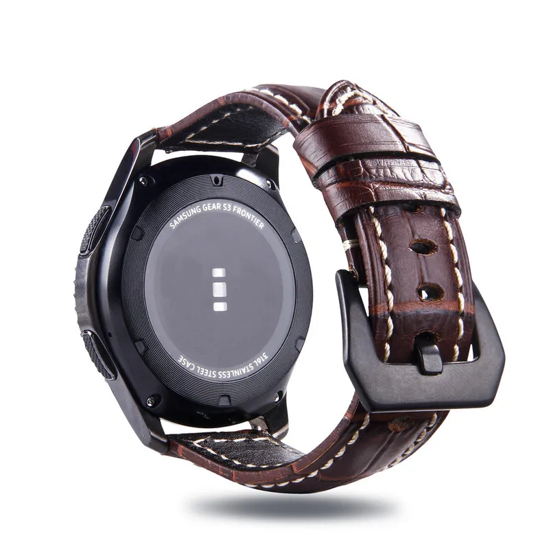 Ремешок для часов из натуральной кожи Samsung Gear S3 Classic Frontier стальной ремешок с