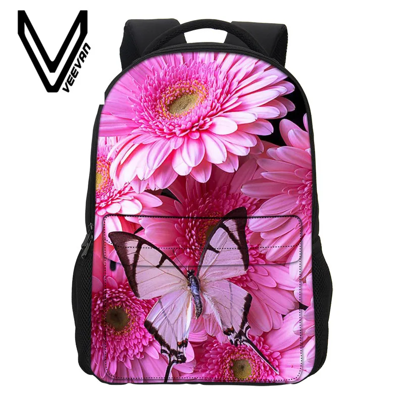 

VEEVANV Colorful Butterfly Pattern School Backpack Women Mochila Bagpack Children Bag Fashion Laptop Backpacks For Teenage Girls