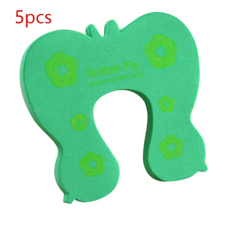 green CYSINCOS 5 шт. Детская безопасность милые животные безопасности карты двери уход за ребенком замок Защита детей - Цвет: green