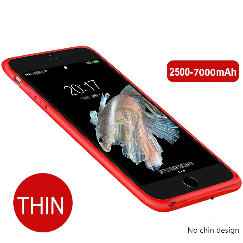 Портативный внешний аккумулятор для iPhone 8, 7, 6, 6S Plus, магнитные Чехлы для зарядки аккумуляторов, чехлы для iPhone 6, 6 S, 7, 8, чехол для внешнего зарядного устройства